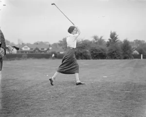 Sportswomen Prints: Ladies Golf at Walton Heath - Lords versus Commons. Countess Rocksavage ( Lords