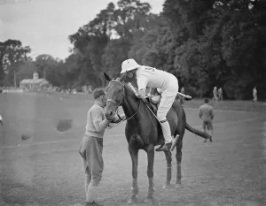 Ladies Inter - Club Polo match at the Ranelagh Club, West London. Lady Priscilla Willoughby