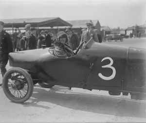 Three Prints: Ladies motor race at Brooklands. Mrs Dagar Andre in ladies handicap. 29 April 1922