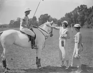 Polo Stick Prints: Ladies Polo at Ranelagh - Oddments versus Valkyrie Mrs Merckel ( Oddments ) talking