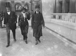 Three Prints: Lady Affleck leaving the law courts