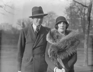 Aristocrat Prints: Lady Beatty Hays engagement Lady Beatty Hay and Mr Peter Chappell 23 January 1925