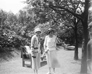 Lady Beattys tennis tournament at Hanover Lodge, Regents Park. The Countess of Bessborough