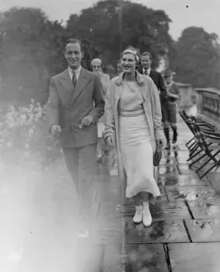 Lady Crossfields tennis club party at Highgate Mr Graves and Miss Livia Paravicini 1933