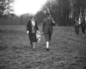 Lady Curzons shooting party at Hackwood Park
