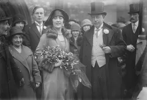 Lady Cynthia Grahams daughter weds. The wedding took place at All Saints Church