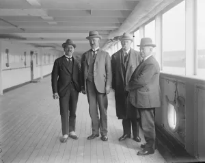 The latest oil burning liner. The White Star liner, SS Homeric was inspected