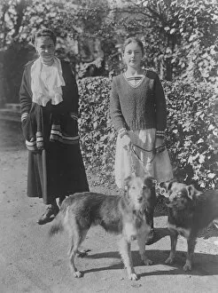 Dogs Collection: The latest picture of Ex Kaisers Bride Princess Hermine of Reuss, who is to marry