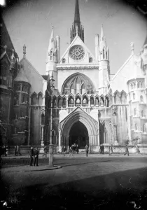 London Life Prints: The Law Courts in Strand, London. 7 November 1945