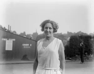Lawn tennis championship at Wimbeldon Mme Billout 1 July 1925