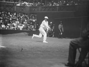 Lawn tennis championships at Wimbledon. Lacoste in play. 3 July 1925