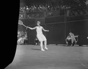 Lawn tennis at Wimbledon. Fraulein Aussem in play. 22 June 1927