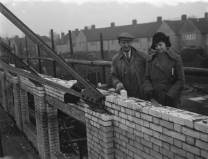Bricks Prints: The laying of the foundation stones at St Barnabas Church in Eltham, Kent