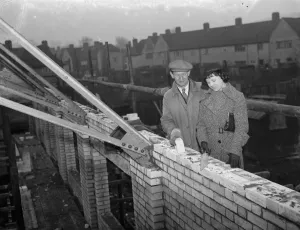 The laying of the foundation stones at St Barnabas Church in Eltham, Kent