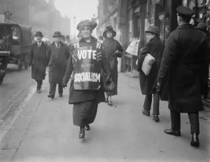 Campaign Prints: The LCC Elections, A Canvassers Poster Walk Mrs M Cunningham an author, who