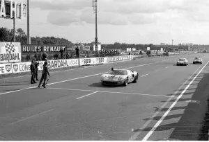 Le Mans, France: A British Built, American powered five litre Ford Sports Car, driven