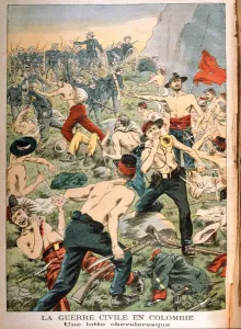 Battle Prints: Le Petit Journal 1902-4 The Civil War in Colombia - A Chivalrous Fight