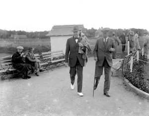 Walking Stick Prints: Le Touquet. Lord Ashfield and Sir Ernest Hatch Sept 1925