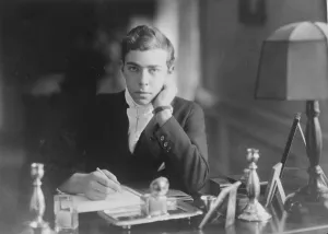 Desk Prints: Learning the cares of State. Prince Gustav Adolf of Sweden, eldest son of