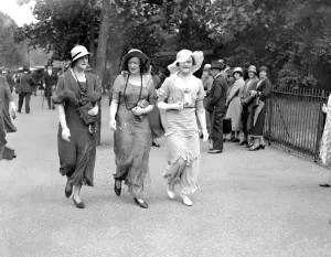 left to right Mrs Ainsworth with Miss Catherine Ainsworth and Miss Patricia Ainsworth