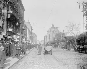 Lemberg, Poland. One of the main streets of Lemberg showing the Opera House. 24