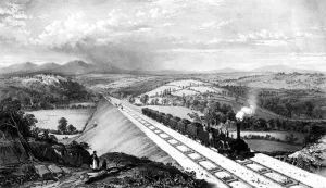 19th Century Prints: The Lickey inclined plane Birmingham and Gloucester railway The Philadelphia Engine
