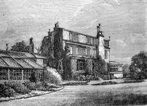 Author Writer Prints: The Life of Charles Dickens The house and conservatory of Gadshill Place from the meadow