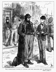 Author Writer Prints: The Life of Charles Dickens The uneducated father in fustian and the educated boy in spectacles