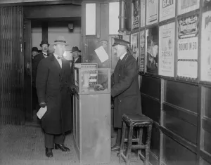 Passengers Prints: Liftman, ticket collector and booking clerk all in one. A novel electrically operated