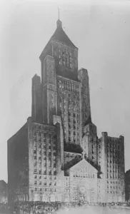 American Prints: Lighted cross on New York Church to be seen by 8, 000, 000 people. The New Broadway Temple