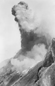 Smoke Prints: The lighthouse of the Mediterranean. Stromboli, one of the Lipari Island volcanoes