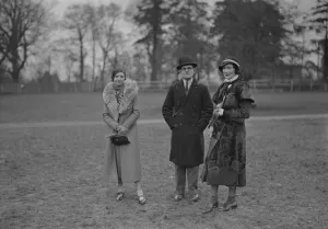 At the Lingfield Chases; the Honourable Mrs Westmacott, Sir Peter Grant Lawson