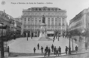 View Prints: Lisbon, Camoens Square. 28 September 1920