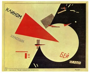 Lisitsky Lazar ( El Lissitsky ) Drive Red Wedges into White Troops! Vitebsk, Literary-Publishing