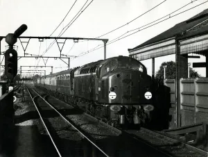 Liverpool Street to Norwich Express, hauled by a new type of Diesel locomotive, made