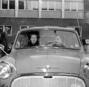 London: Driving into London Airport today with her aunt, Princess Olga of Yugoslavia