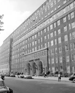 London: Europes biggest block of flats, Dolphin Square, overlooking the Thames