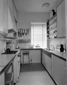 London: Kitchen of Mrs Gretel Beer, of 3, South Square Grays Inn. 23 April 1959