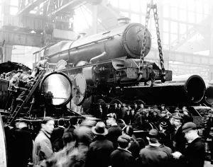 London schoolboys among the Kings special tour of Swindon locomotive works