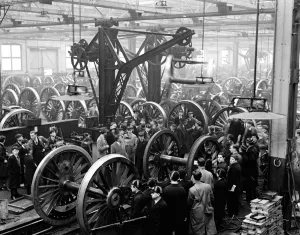 London schoolboys among the Kings special tour of Swindon locomotive works