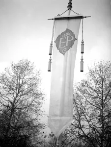 Flag Prints: Londons Wedding Finery. Vivid colour was brought to the Royal Wedding route today