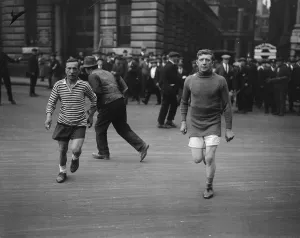 Long Distance Run to Liverpool. International footballer accompanies hart Hart