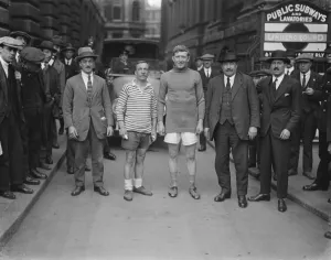 Runners Prints: Long Distance Run to Liverpool. International footballer accompanies Hart Hart