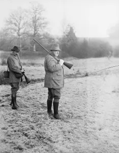 Lord Denmans shooting party at Balcombe place, Sussex. The Earl of Donoughmore