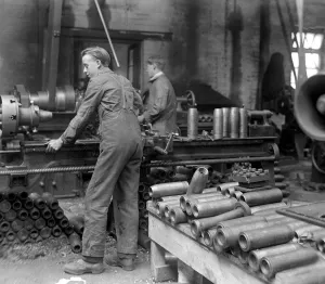 Cases Prints: Lord George and High Explosives. The munitions Act a success. Turning high explosive