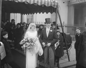 Animals Prints: Lord Hawkes step daughter weds Mr W T Lindesay and Miss Marjory Cross were married