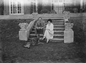Lord and Lady Terrington at their home Binfield, Marlow 30 October 1921