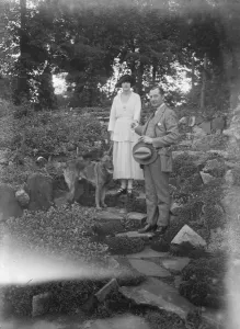 Lord and Lady Terrington at their home Binfield, Marlow 30 October 1921