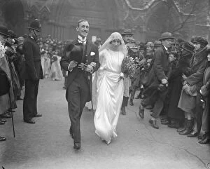 Society Collection: Lord Raglan weds the Honourable Julia Hamilton. Lord Raglan and the Honourable Julia Hamilon