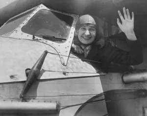Pilot Prints: Luba Phillipps in the cockpit of the Tri engined Fokker Plane in which she and several